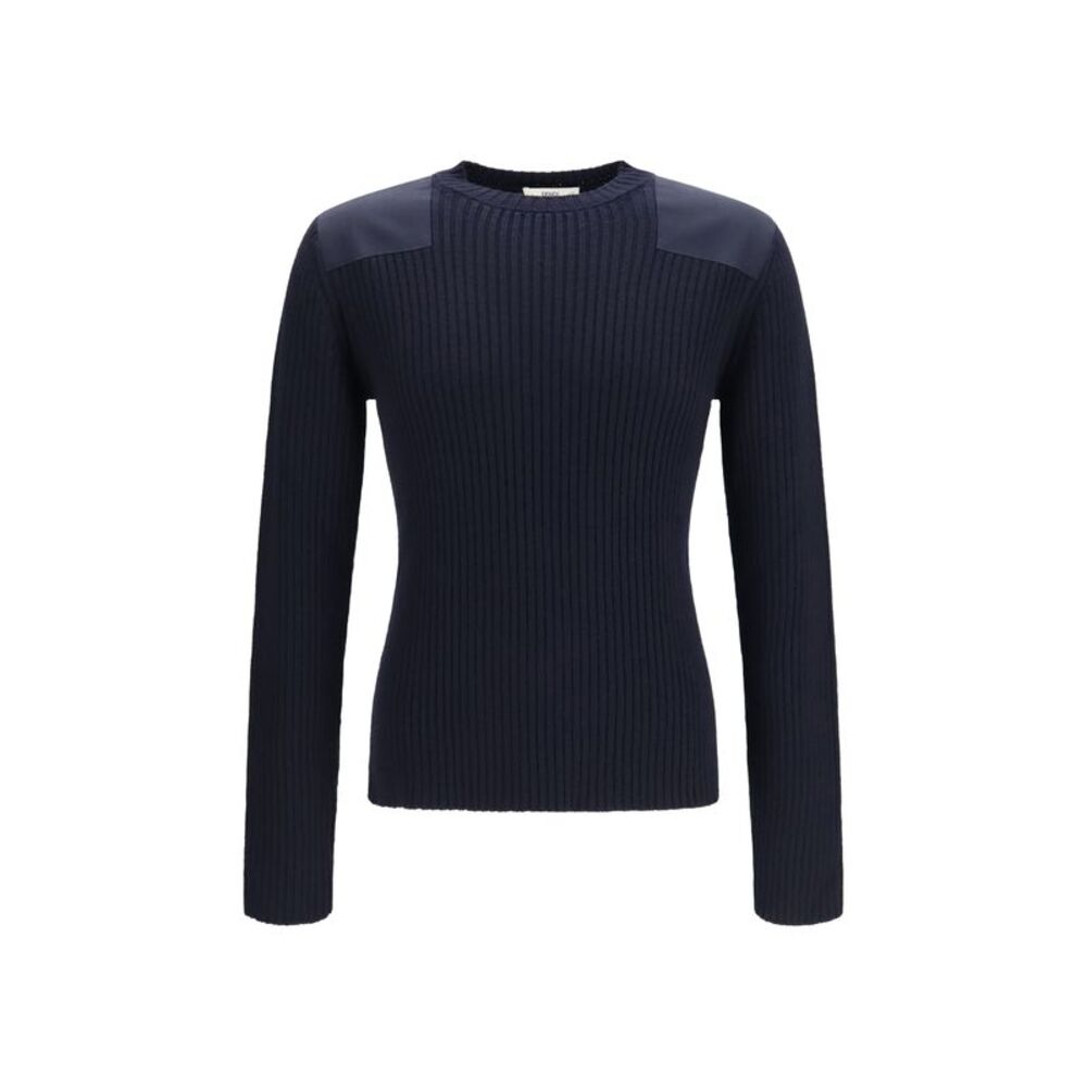 Fendi Men Ribbed Wool Sweater